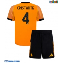 Camisa de Futebol AS Roma Bryan Cristante #4 Equipamento Secundário Infantil 2025-26 Manga Curta (+ Calças curtas)